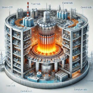 Nuclear Power Plant fueled by Uranium-235 and Plutonium-239