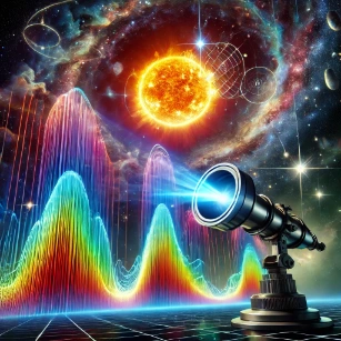 Stellar Spectroscopy: illustrating how light from a star is analyzed to reveal its composition and properties.