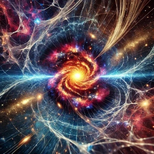 Structure and Evolution of the Universe: illustrating the cosmic web, dark matter filaments, and the expansion of space from the Big Bang