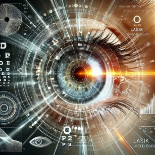 Visual Optics and Vision Correction technologies, highlighting how light refracts through the eye and modern solutions like eyeglasses, contact lenses, and LASIK.