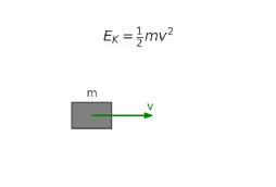 A mass m moving at velocity v