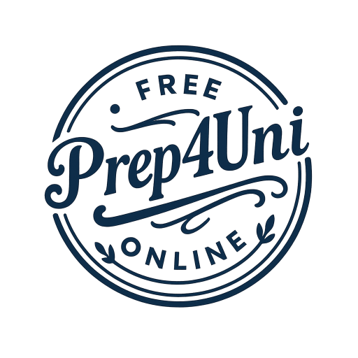 Logo with text Free Prep4Uni Online