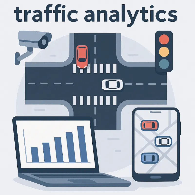 Street camera analytics segmenting vehicles and pedestrians