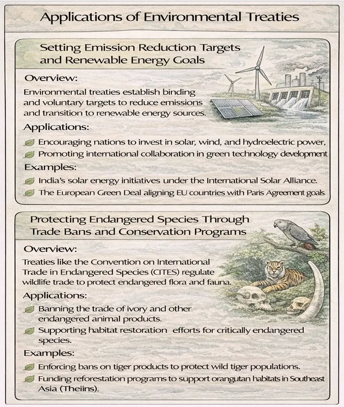 IDEF-style diagram showing applications of environmental treaties.