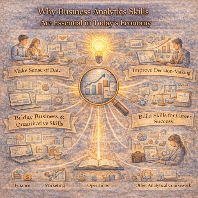 Business analytics skills turn data into decisions—linking quantitative tools, business understanding, and future-ready careers.