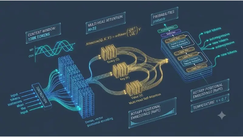 Large Language Models and Transformer Architecture Diagram