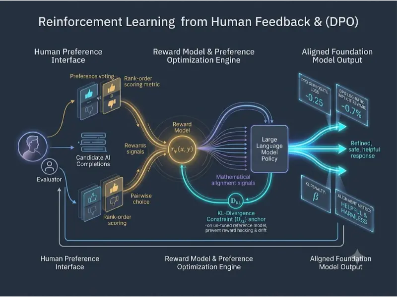 RLHF and AI Alignment Feedback Loop Visualization